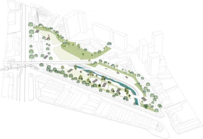Shéma d?aménagement du futur parc Bougainville à Marseille proposé par l?équipe de D?ici là Paysages & Territoires, lauréat