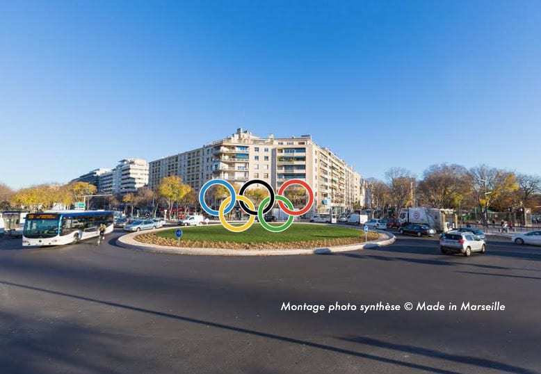 , Des anneaux olympiques pour habiller le centre du rond point du Prado, Made in Marseille