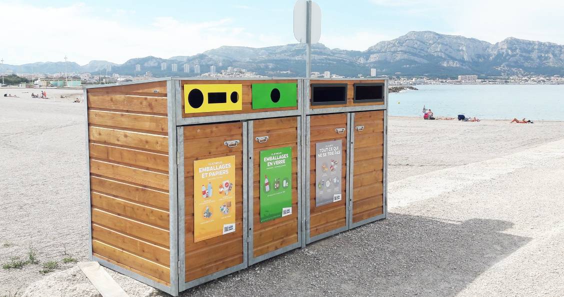 , Des conteneurs sur les plages à la place des poubelles pour inciter au tri, Made in Marseille