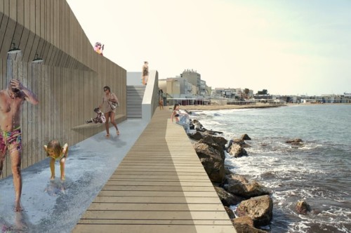 , La nouvelle plage de la Pointe Rouge et ses terrasses en bois en images, Made in Marseille