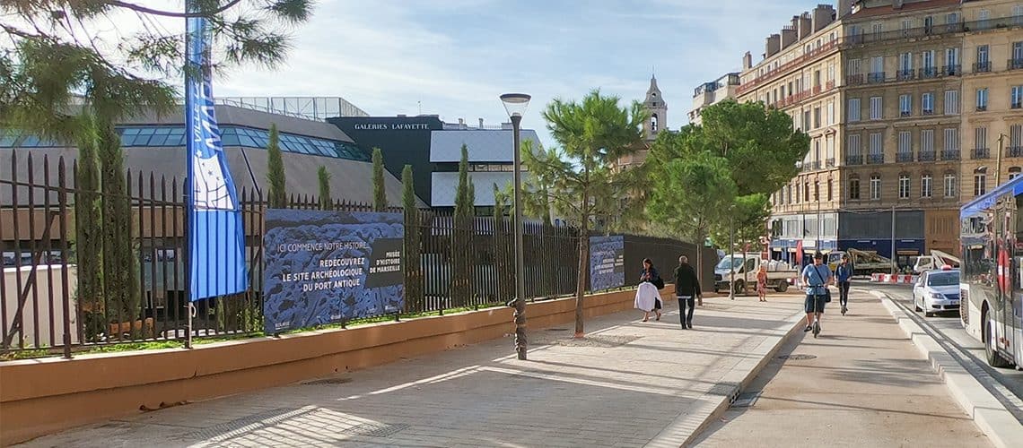 , L&#8217;image du jour, une nouvelle piste cyclable devant le Centre Bourse, Made in Marseille