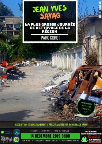 , Parc Corot : grand nettoyage citoyen de cette cité devenue une véritable décharge sauvage, Made in Marseille