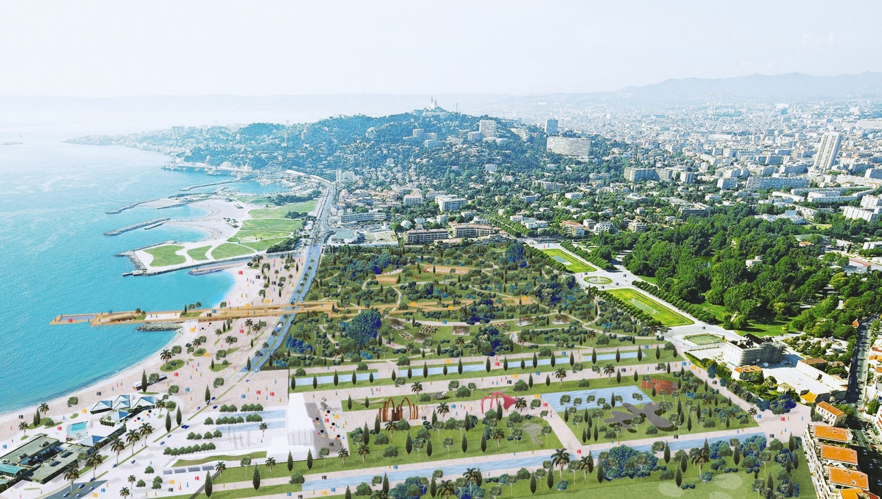 , Le projet de Martine Vassal avec ponton et piscines pour prolonger le parc Borély, Made in Marseille