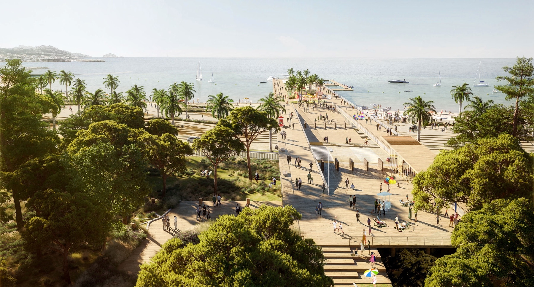 , Le projet de Martine Vassal avec ponton et piscines pour prolonger le parc Borély, Made in Marseille