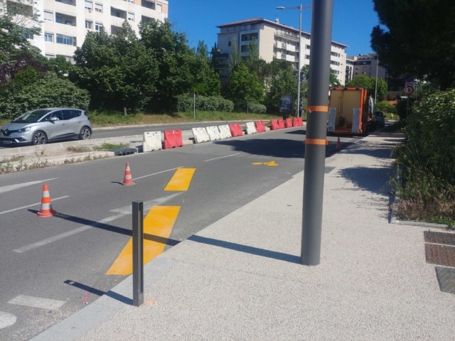 , L&#8217;image du jour : Des pistes cyclables provisoires aménagées à Aix-en-Provence, Made in Marseille