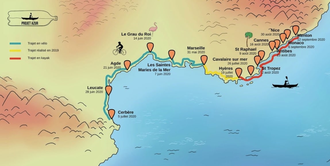 pollution déchets, A vélo ou en kayak, des bénévoles vont nettoyer 550 kms du littoral méditerranéen, Made in Marseille