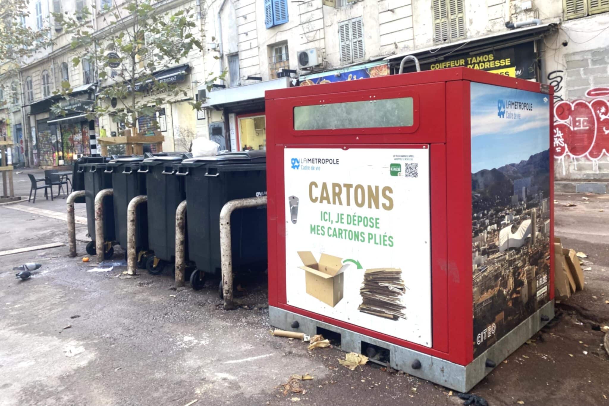 cartons, Carte interactive | Voici où sont installées les nouvelles bennes pour mieux trier les cartons, Made in Marseille