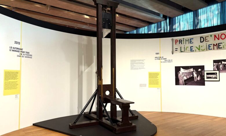 La dernière guillotine exposée au Mucem depuis le 9 octobre.