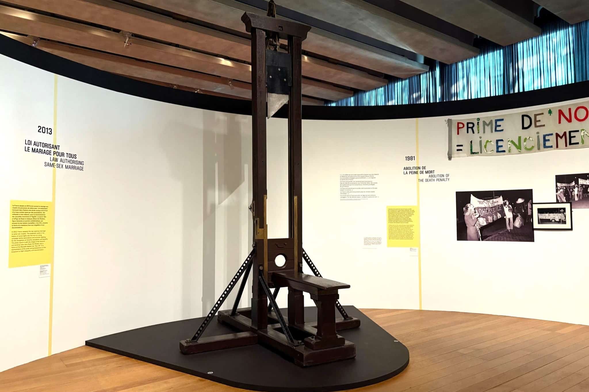 guillotine, La dernière guillotine de France exposée au Mucem en hommage à Badinter, Made in Marseille