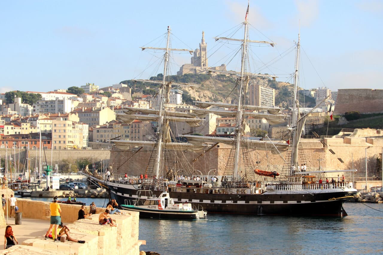 Belem, Grande répétition du Belem dans le Vieux-Port de Marseille pour les JO 2024, Made in Marseille