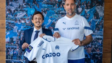 L’Olympique de Marseille annonce lundi 4 juillet, la signature de Igor Tudor au poste d’entraîneur, ici aux côtés du président du club Pablo Longoria. © OM.