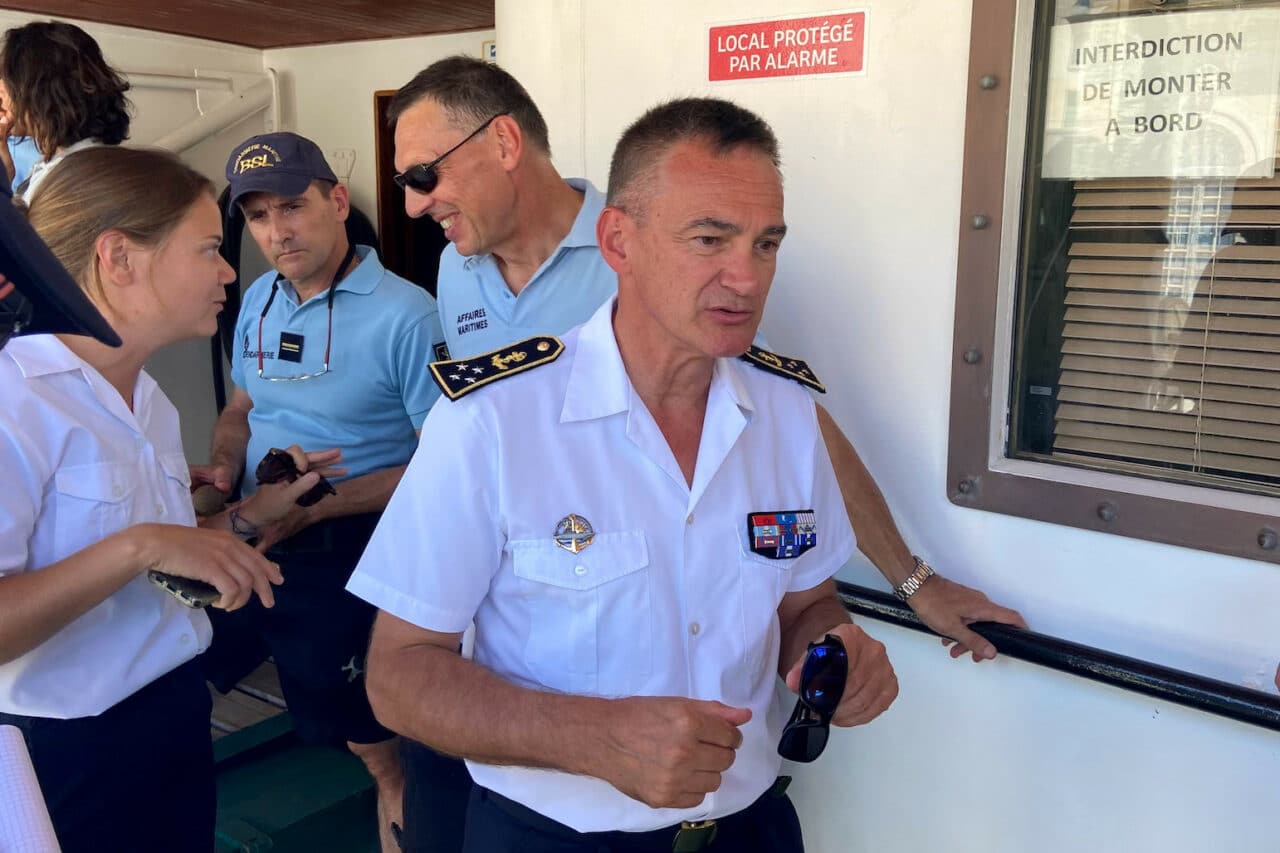 Gilles Boidevezi, préfet maritime de la Méditerranée, présent pour l'opération Sécurité Mer organisée le jeudi 21 juillet 2022.