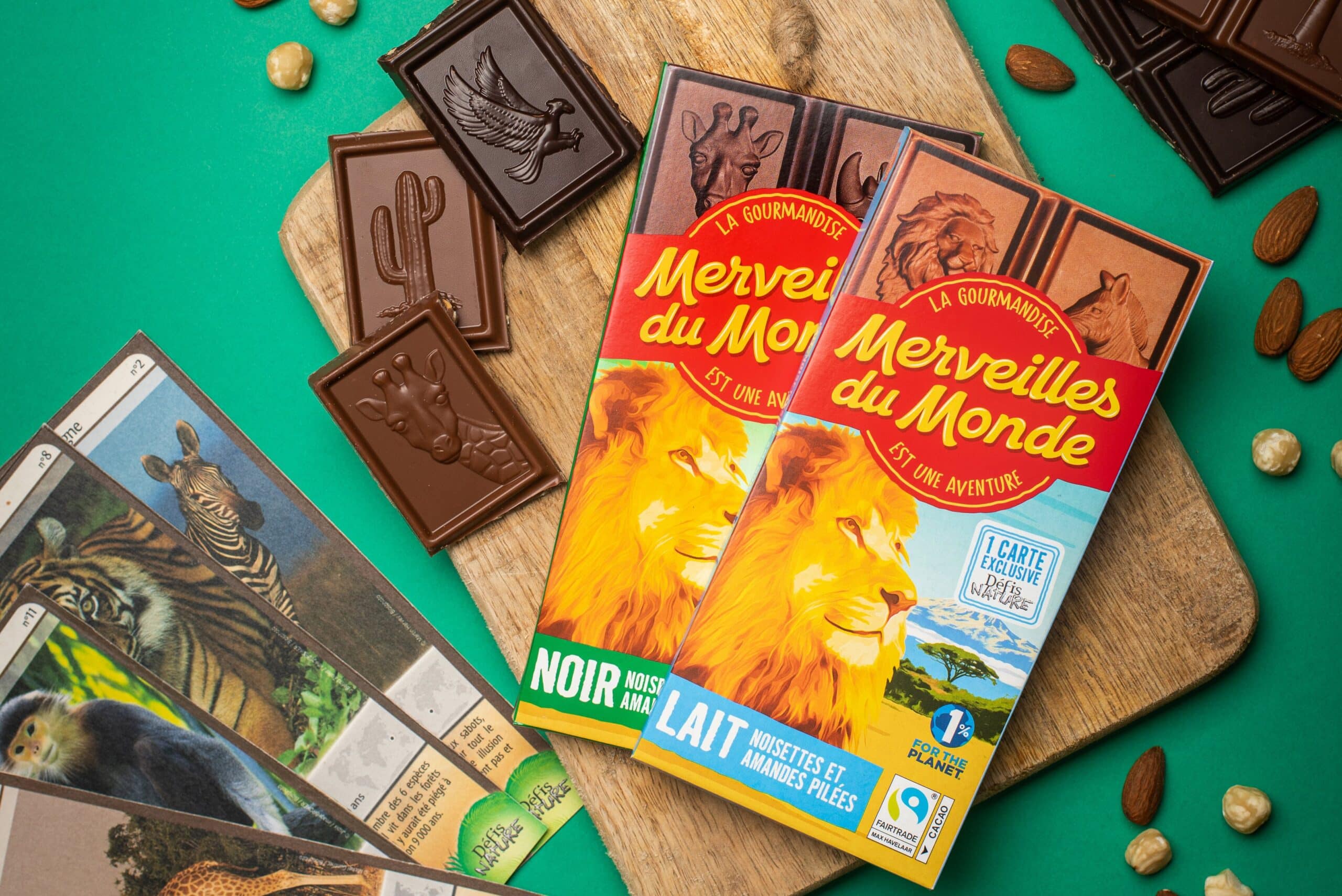 Promo Merveilles du Monde Tablette de chocolat noisettes et