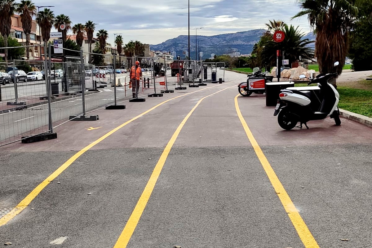 pompidou, La piste cyclable de la promenade Pompidou trace sa voie jusqu&rsquo;au David, Made in Marseille