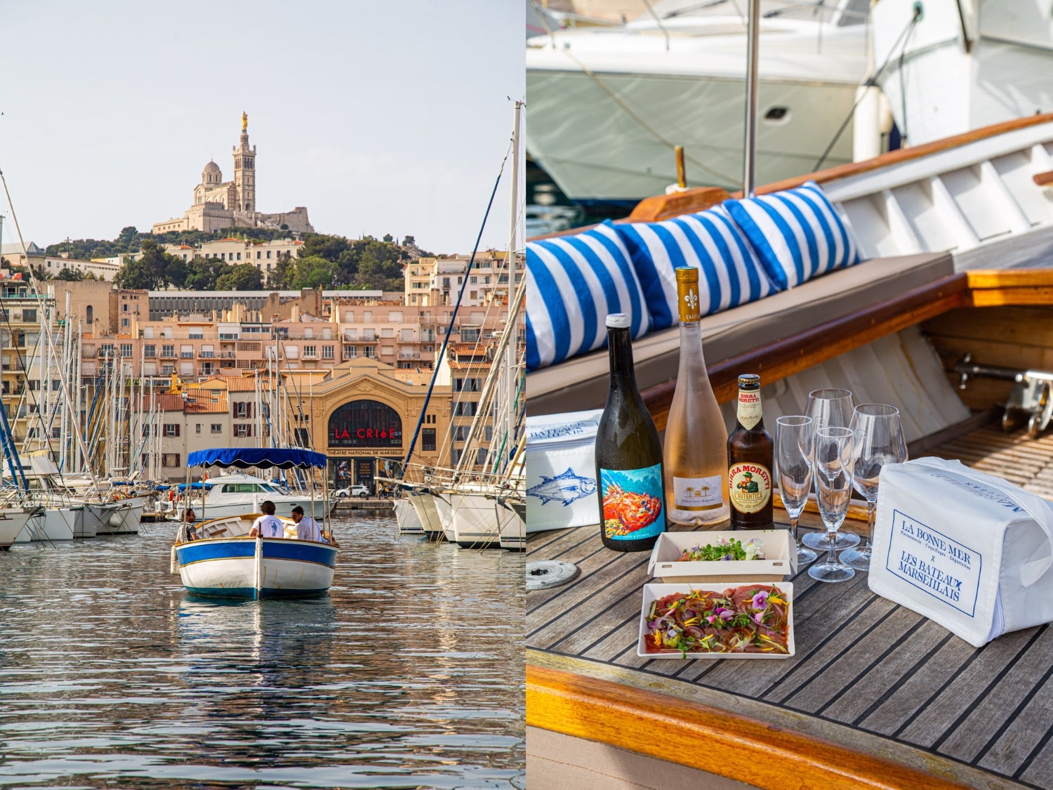 Bonne Mer, Des apéros ou déjeuners sur l&#8217;eau en barquette traditionnelle avec la Bonne Mer, Made in Marseille