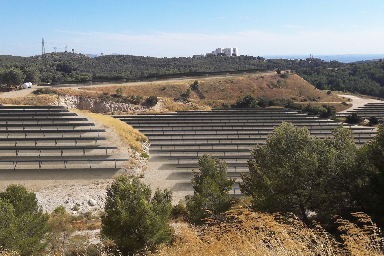 centrale photovoltaïque, Une centrale solaire de 8 hectares sur le massif de l&#8217;Étoile en 2023, Made in Marseille