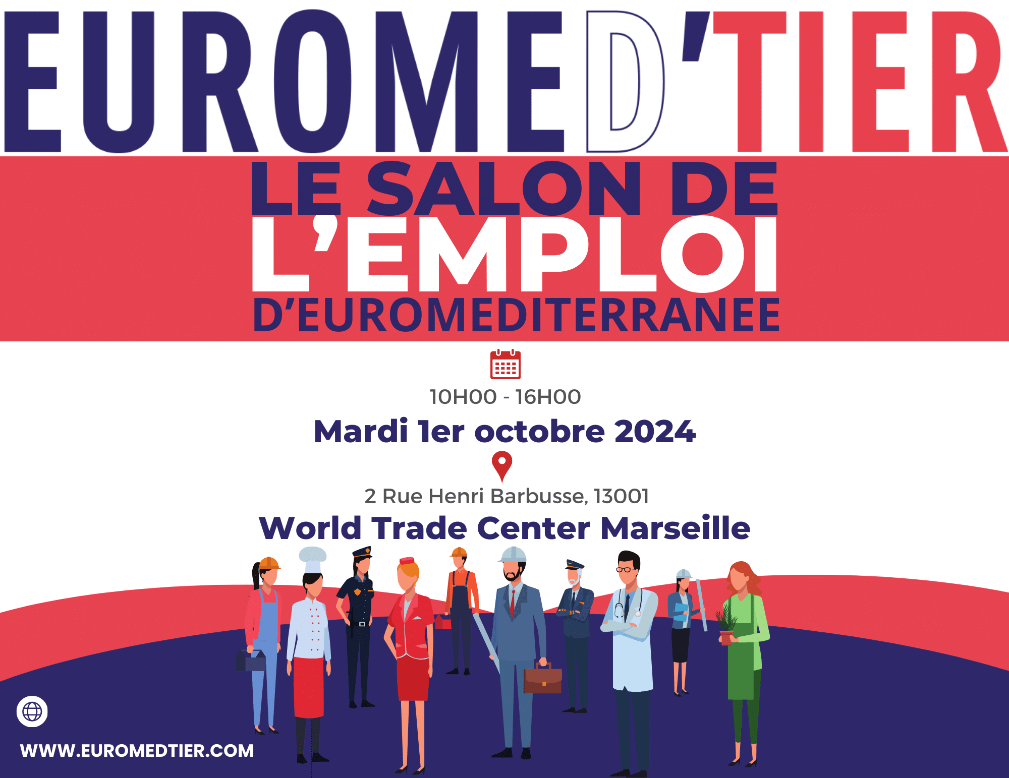 Euromed’tier, Des centaines d&rsquo;offres d’emploi à pourvoir ce 1er octobre au salon Euromed’tier, Made in Marseille