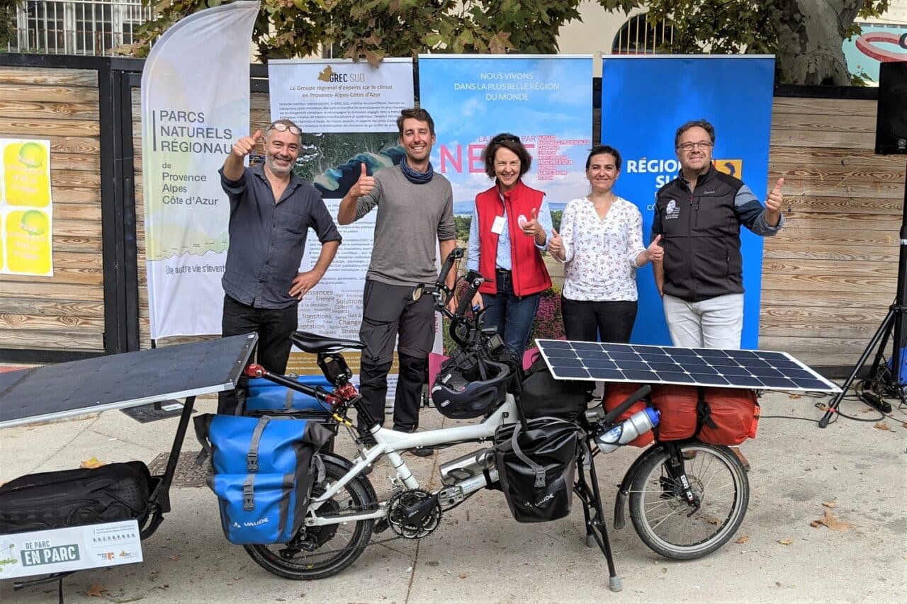 jérôme zindy, Sur son vélo solaire, Jérôme Zindy filme l&rsquo;adaptation climatique des parcs régionaux, Made in Marseille