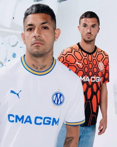 maillot OM, D&eacute;couvrez les nouveaux maillots de l&rsquo;OM pour la saison 2026-2027, Made in Marseille