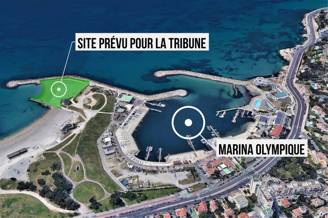2024, JO 2024 à Marseille : Le public en tribune sur la plage et sur des bateaux en mer, Made in Marseille
