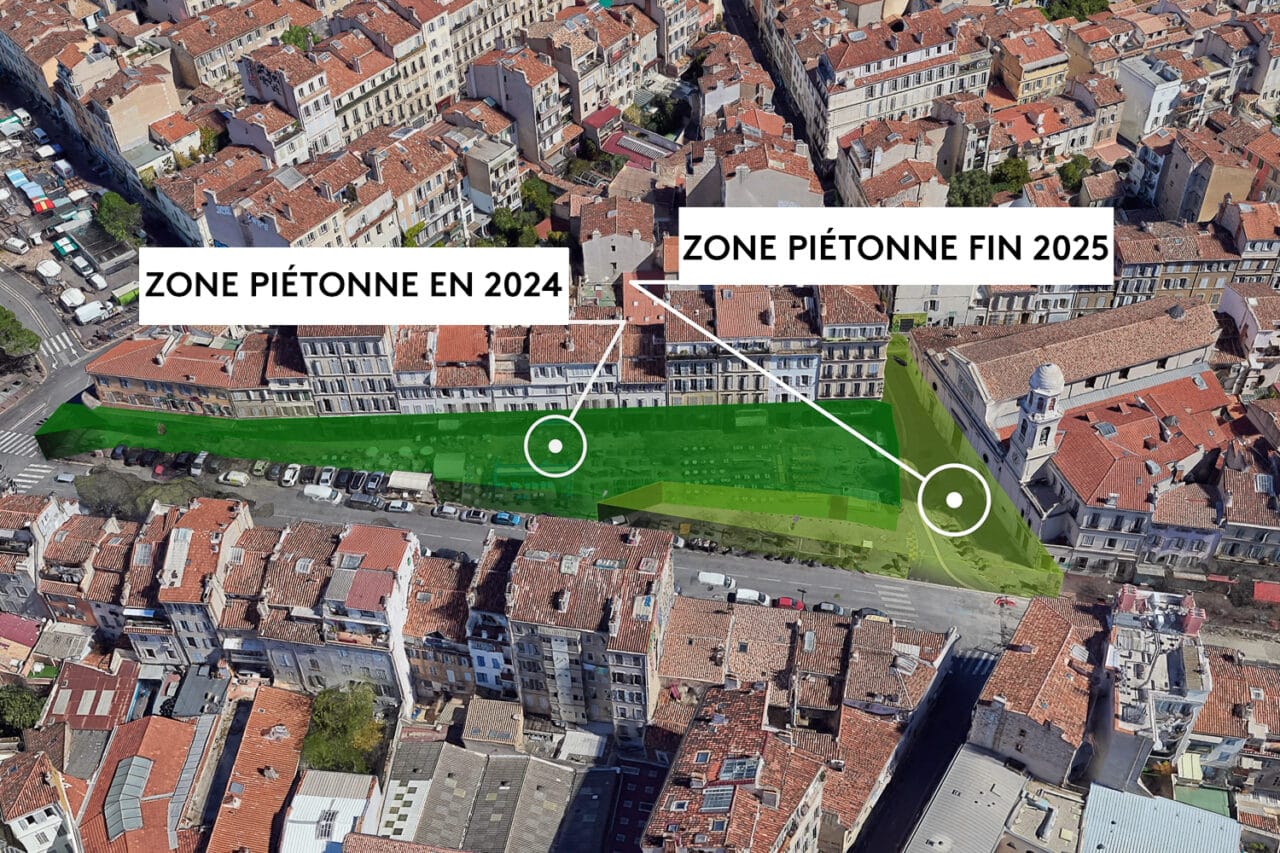 place notre-dame-du-mont, La place Notre-Dame du Mont termine sa piétonnisation totale jusqu&rsquo;à l&rsquo;église, Made in Marseille