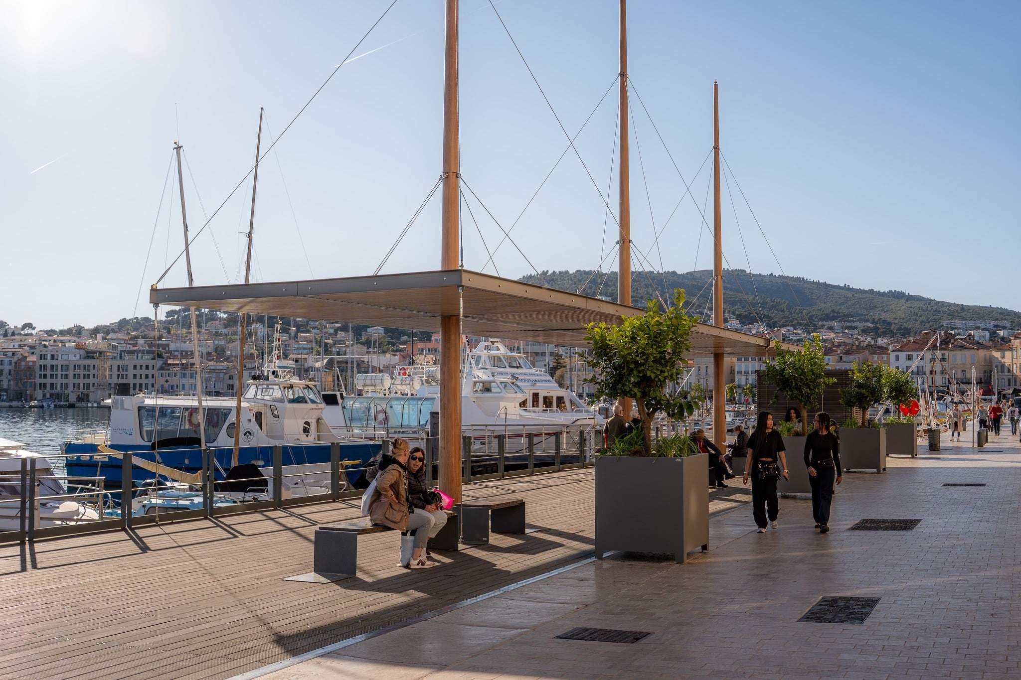 La Ciotat ombri&egrave;re, Le port de La Ciotat se pare d&rsquo;une nouvelle ombri&egrave;re inspir&eacute;e des vieux gr&eacute;ements, Made in Marseille