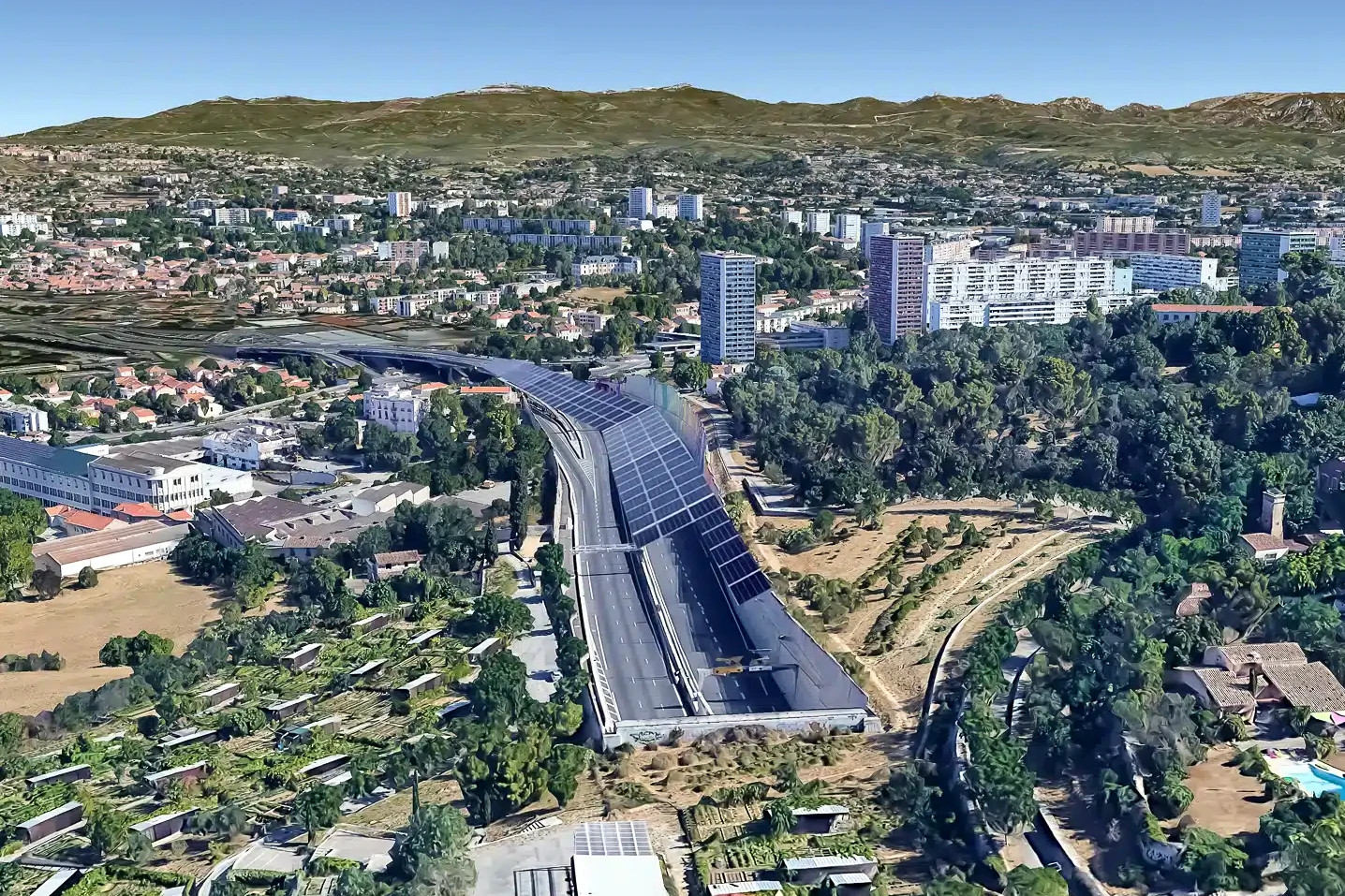 Projet Canopée, À Marseille, le « Projet Canopée » veut couvrir les autoroutes de panneaux solaires, Made in Marseille