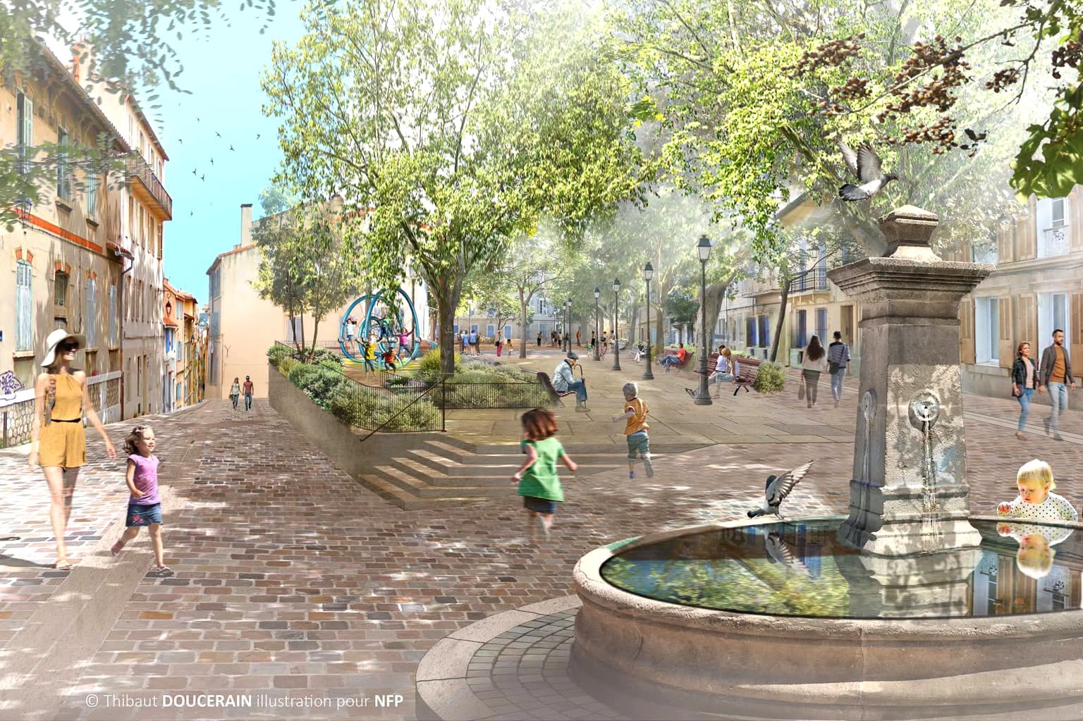 place des moulins, En images | La place des Moulins va enfin se refaire une beaut&eacute; au Panier, Made in Marseille