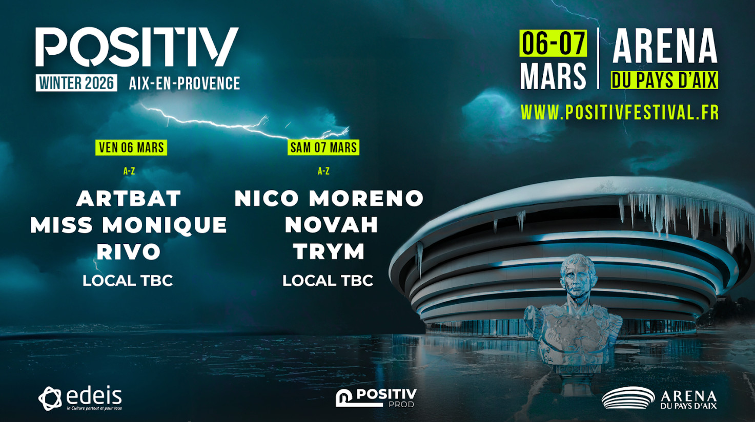 positiv, Positiv Winter : le plus grand festival électro de l’hiver débarque à l’Arena du Pays d’Aix, Made in Marseille