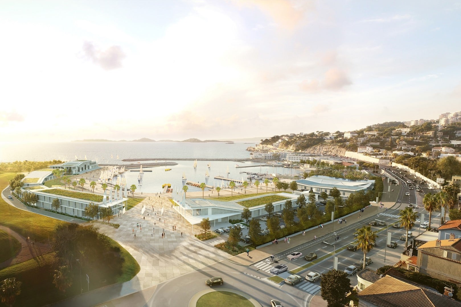 promenade pompidou, La promenade Pompidou fait peau neuve autour de la future base nautique du Roucas Blanc, Made in Marseille