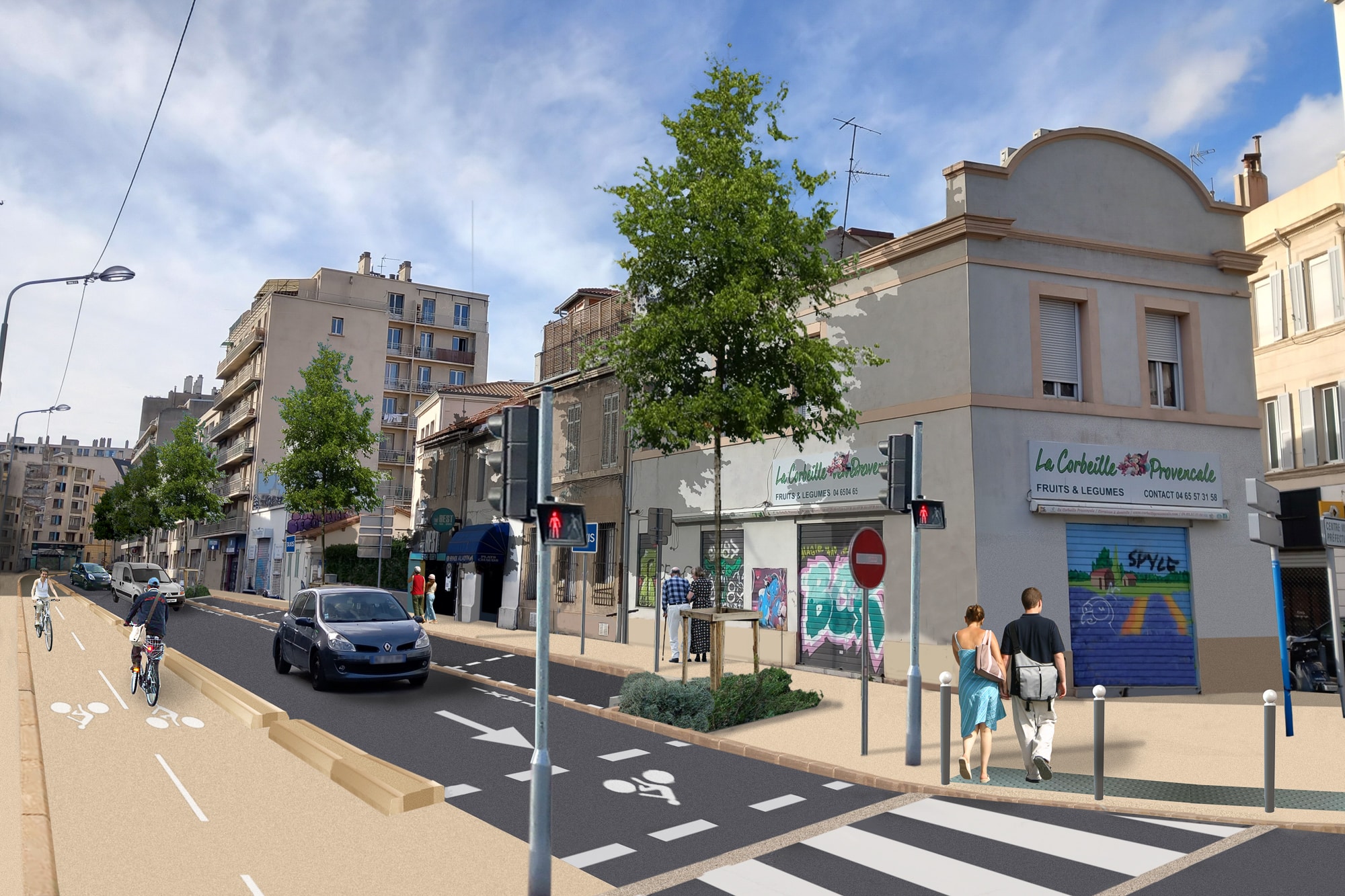 saint-pierre, Piste cyclable, trottoirs &eacute;largis : la rue Saint-Pierre r&eacute;am&eacute;nag&eacute;e de la Plaine au Jarret en 2027, Made in Marseille