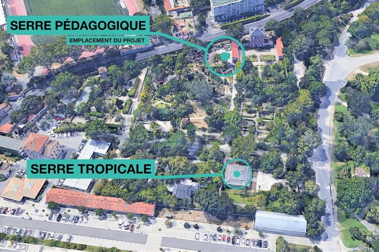 serre pédagogique, Une serre pédagogique en 2022 dans le jardin botanique du parc Borély, Made in Marseille