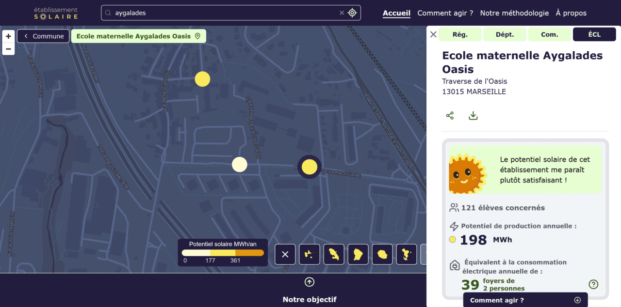 solaire, Un nouvel outil révèle le potentiel solaire des écoles marseillaises, Made in Marseille