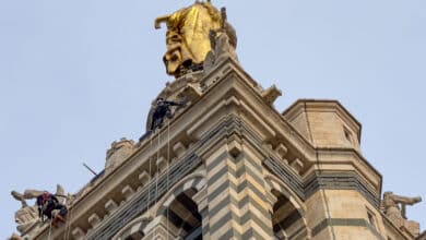 chantier à Notre-Dame de la Garde