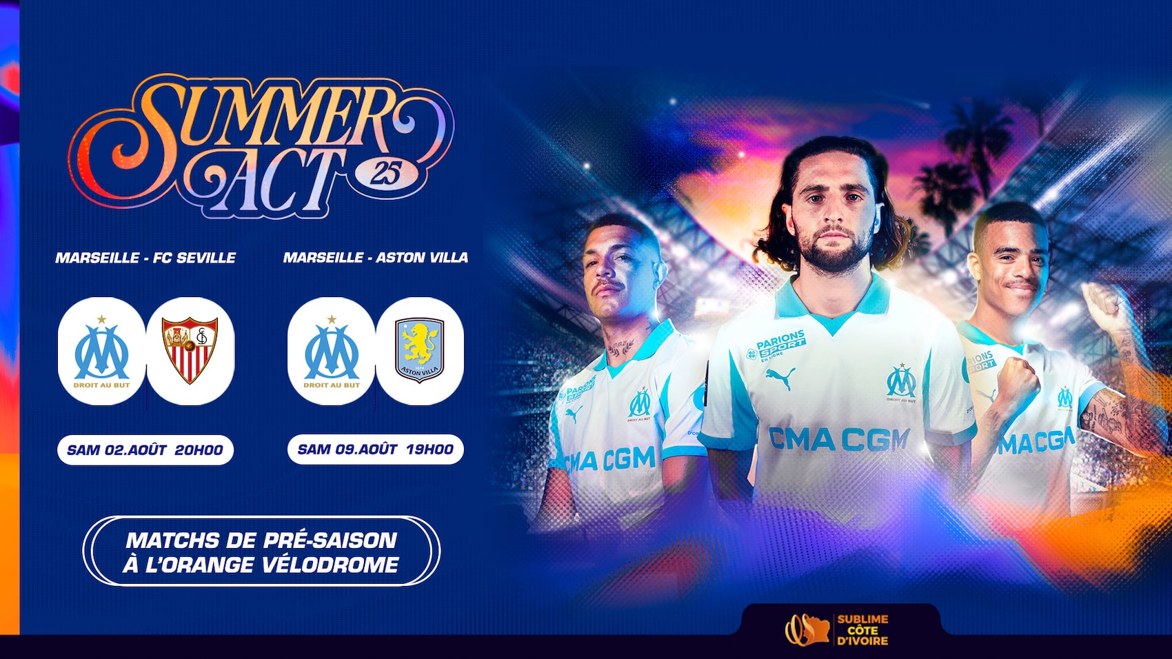 vélodrome, L’OM affronte le FC Séville et Aston Villa en matchs de préparation cet été à l’Orange Vélodrome, Made in Marseille