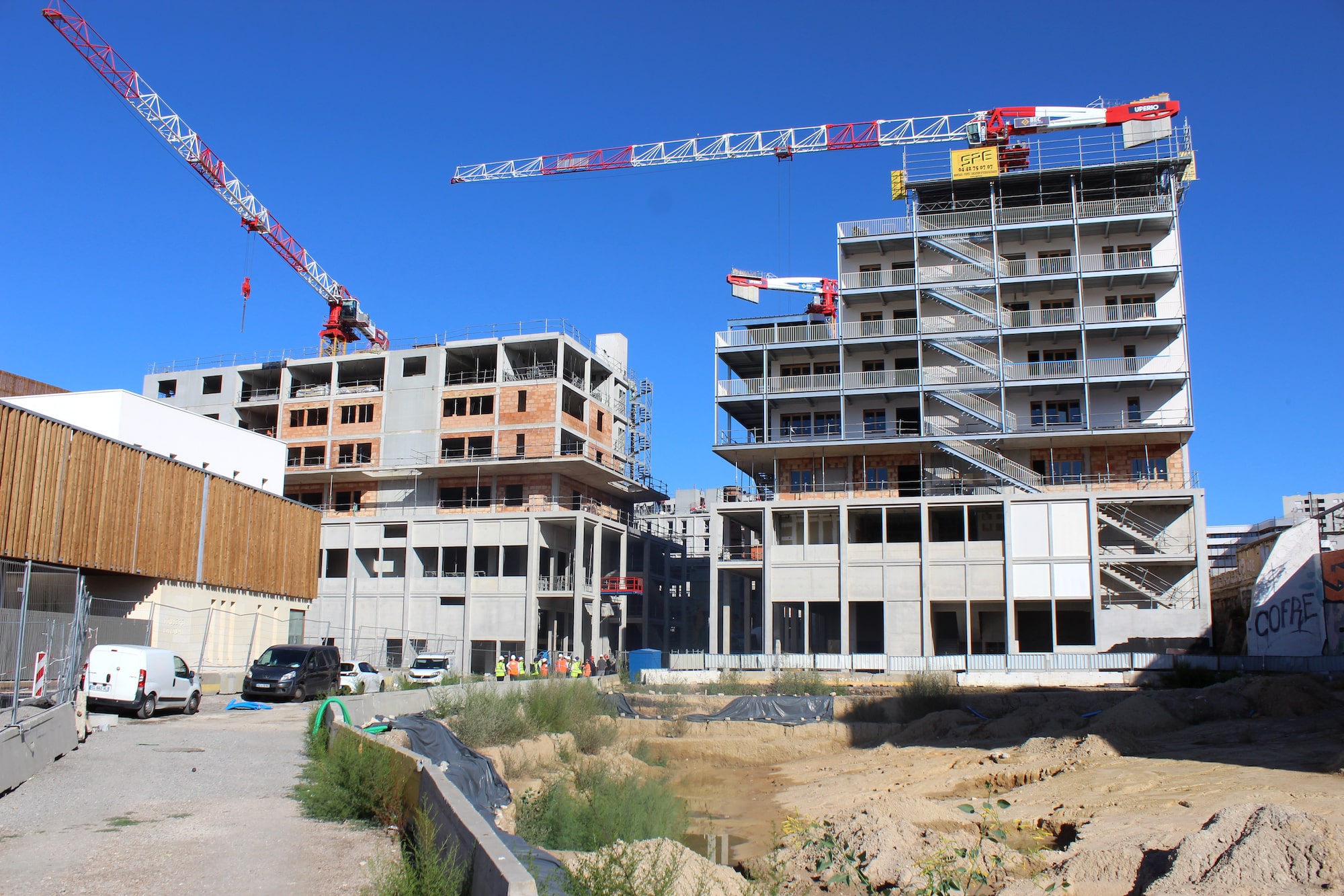 plateforme, En images | Le grand campus du numérique « La Plateforme » sort de terre aux Crottes, Made in Marseille