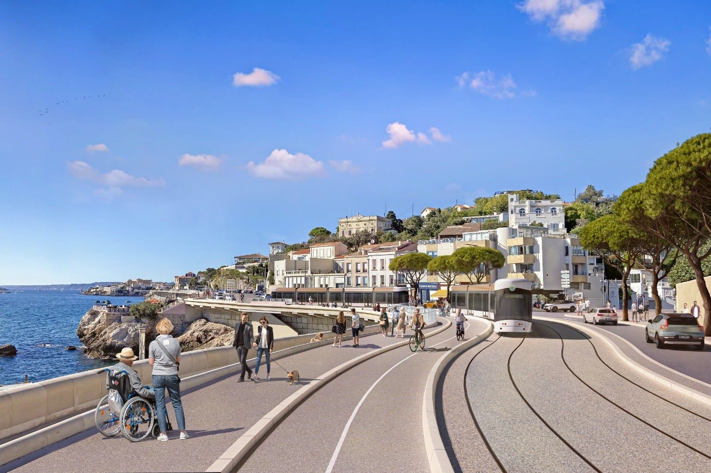 tramway Corniche, La Métropole souhaite aménager un tramway sur la Corniche après 2028, Made in Marseille